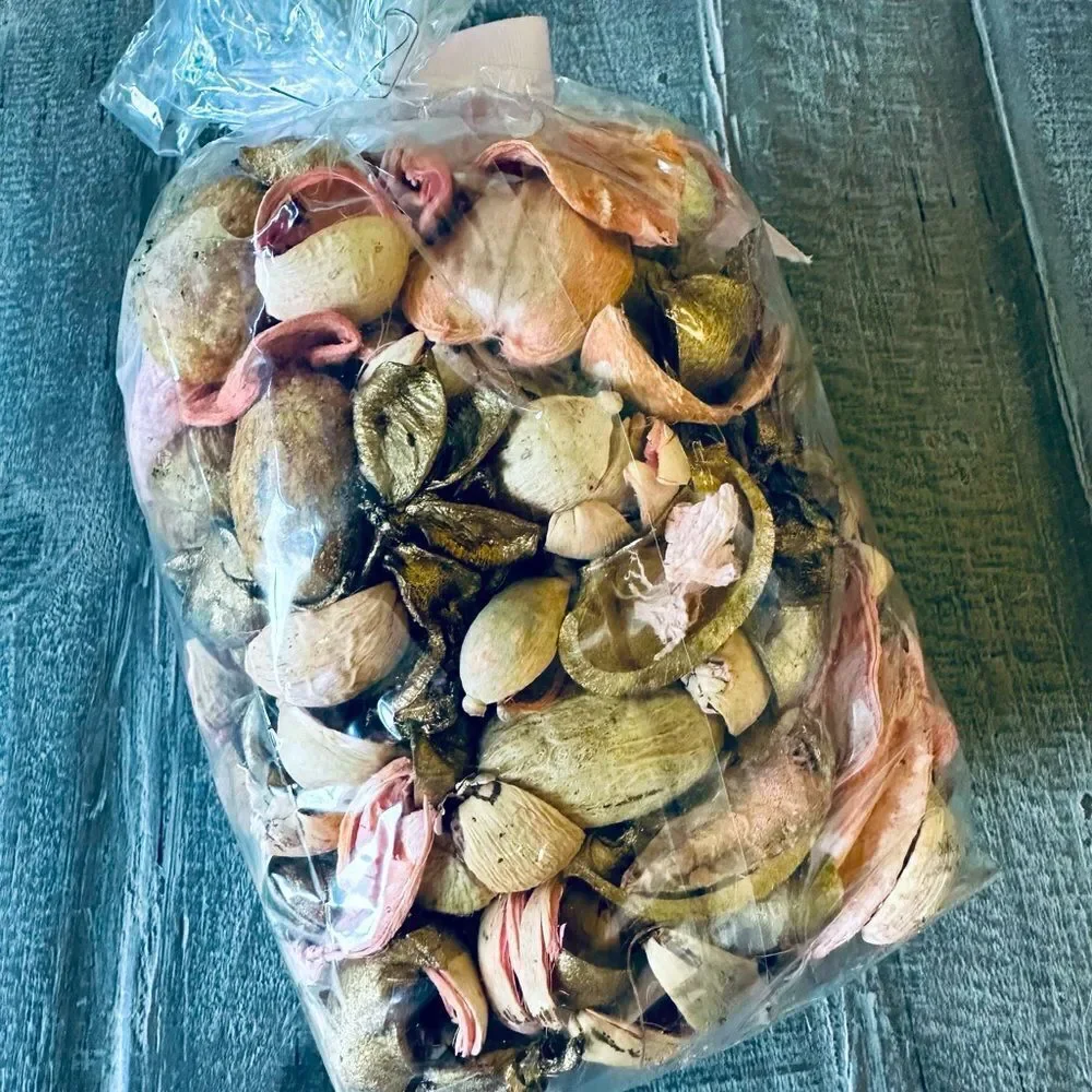Pier 1 Pink Champagne Gold Potpourri Decor Bowl Filler